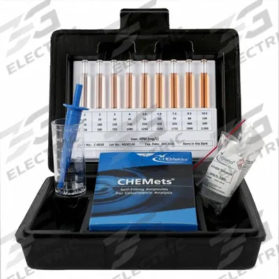 CHEMETRICS Water Quality Test Kit: Iron, 250 to 2,500 ppm, 250 ppm - Water Quality Test Kits