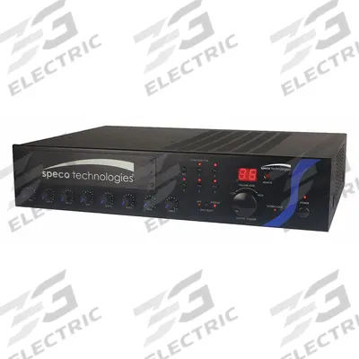 SPECO TECHNOLOGIES Amplifier: Auxiliary (1/8 in)/RCA/XLR Output, 25V/70V, 115V AC - Audio Amplifiers