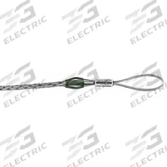 HUBBELL WIRING DEVICE-KELLEMS Pulling Grip: 0.25 in to 0.49 in, 6,800 lb Breaking Strength, Flex Eye (MPN 03302044). Key specifications — Cable Dia. Range: 0.25 in to 0.49 in; Material: Galvanized Steel; Color Code: Dark Green; Eye Style: Flexible; Brand: HUBBELL WIRING DEVICE-KELLEMS.