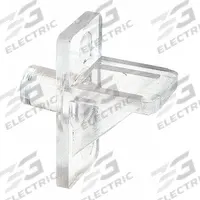 Shelf Support: 29/32 in Lg, 63/64 in Ht, 5 lb Capacity, Plastic, Clear, 8 PK (MPN U 10136). Key specifications — Brand: PRIME-LINE; Color: Clear; Finish: Mill; Material: Plastic.