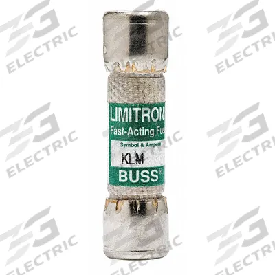 BUSSMANN Fuse: KLM Series, Midget, Fast-Acting, 100 mA, 600 V AC, 600 V DC - Fast-Acting Cylindrical Fuses