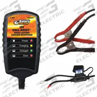BATTERY DOCTOR Battery Charger and Maintainer: Charging/Maintaining, Auto, Smart, 12 ft Cable Lg (MPN 20063). Key specifications — Automatic/Manual: Automatic; Charging Current @ Voltage: 2 A @ 12V; Charge Type: Smart; Maintaining Current @ Voltage: 2 A @ 12V; Charger Function: Charging; For Use With Battery Type: Wet Cell; Brand: BATTERY DOCTOR.