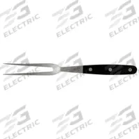 MERCER CUTLERY Meat Serving Fork: 10 5/8 in Overall Lg, Black/Silver, NSF Certified, 2 Tines (MPN M23620). Key specifications — Material: High Carbon Stainless Steel; Brand: MERCER CUTLERY; NSF Certified: Yes; Color: Black/Silver.