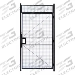 WIRECRAFTERS Hinged Door: 12 1/2 ft H x 4 3/8 ft W x 2 in D, Gray, Enamel/Powder-Coated (MPN HD4712). Key specifications — Finish: Enamel; Material: Steel; Mounting Orientation: Right; Includes Mounting Hardware: Yes; Brand: WIRECRAFTERS.
