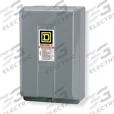 SQUARE D Lighting Magnetic Contactor: 8 Poles, 120V AC, 30 A - Enclosed Mechanically Held Lighting Contactors