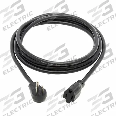 EATON TRIPP LITE Power Cord: 10 ft Lg, 3/14, 5-15P Plug, 5-15R Receptacle, SJT, PVC - Electronic Equipment Power Cords