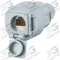 METZ CONNECT Cable Coupler: Cat6A, Data/HDBaseT/Power, 8 Poles, Straight, Cable, Female Straight (MPN 1309415003-E). Key specifications — Housing Material: Zinc Die-Cast; IP Rating: IP67; Mounting Type: Cable; Connector Color: Light Gray; Performance Category: Cat6A; Application: HDBaseT; Connection Type: Insulation Displacement; Connector Gender: Female.