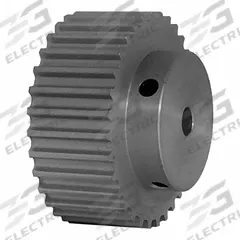 DAYTON Timing Pulley: Curvilinear, Fixed, For 15 mm Belt Wd, 32 Teeth, 5 mm Pitch, Aluminum (MPN 32-5M15-6A3). Key specifications — Brand: DAYTON; Finish: Clear Anodized; For Belt Series: Powerhouse®.