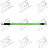 MURRELEKTRONIK Cordset: Cat5, M12 Male Straight x M8 Male Straight, 7.5 m Lg, PUR, Green, D Coding (MPN 7000-44901-7910750). Key specifications — Brand: MURRELEKTRONIK; Cable Jacket Color: Green; End 1 Coding: D; End 2 Coding: A; IP Rating: IP67; Performance Category: Cat5.