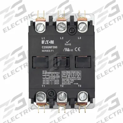EATON Definite Purpose Magnetic Contactor: 3 Poles, 208-240V AC, 90 A - Non-Reversing Definite Purpose Contactors