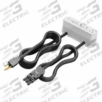 WIREMOLD Furniture Power Outlet: 3 Outlets, 10 ft Cord Lg, White, 5-15R, 6.13 in Wd, Straight Plug (MPN MDSA10-WH). Key specifications — Shape: Rectangular; Brand: WIREMOLD; USB Connectors Included: Type C; Mounting Style: Surface.