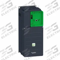 SCHNEIDER Variable Frequency Drive: In Phase Three, Out Phase Three, 25 hp, No Bypass, Programmable (MPN ATV630D18N4ZU). Key specifications — Style: Compact; Color: Black/Green; Output Phase: Three.