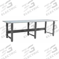 BENCHPRO Workbench: Adj Ht, Laminate, 120 in x 36 in, 1,600 lb Overall Load Capacity, Gray (MPN RD36120). Key specifications — Brand: BENCHPRO.