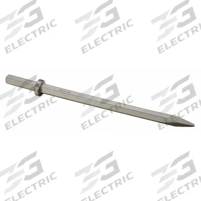 WESTWARD Moil Point Chisel: 0.875 in Shank Size, Round, Round, 18 1/4 in Overall Lg - Moil Point Chisels for Breakers & Demolition Hammers