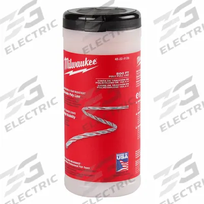 MILWAUKEE Pull Line: For 1/2 in_4 in Conduit, For EMT/IMC/Rigid Types, 500 ft Lg - Fishing Lines