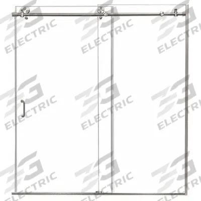 FOREMOST Tub and Shower Door: 56 in Min. Door Wd, 60 in Max. Door Wd, 62 in Overall Ht - Sliding & Panel Shower Doors