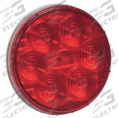 MAXXIMA Stop/Turn/Tail Light: LED, Stop Light, Red, Round, 4 1/4 in Overall Dia - Stop Lights