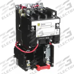 SQUARE D Magnetic Motor Starter: Non-Reversing, 2 Poles, NEMA Size 1, 27 A, 120V AC Coil (MPN 8536SCO1V02). Key specifications — Brand: SQUARE D; Coil Voltage: 110/120V AC; Phase: Three; Operator: None; Terminal Connection Type: Screw Clamp Terminals; Includes Pilot Light: No; Operator Controls: None; Auxiliary Contacts Included: No Auxiliary Contacts Included.