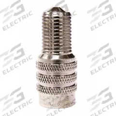 HALTEC Double Seal Valve Cap: Tire Valve Caps, Double Seal, Round, Silver, 1 in Overall Lg, Brass (MPN DS-1-50). Key specifications — Compatible Valve Size: Standard Bore; Color: Silver; Product Type: Tire Valve Caps; Shape: Round; Design: Double Seal; Compatible Thread Size: 0.305-32; Finish: Chrome Plated; Material: Brass.