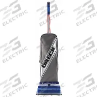 ORECK Upright Vacuum Cleaner: 12 in Cleaning Path Wd, 39 cfm Air Flow, 8 lb Wt, 35 ft Power Cord Lg (MPN XL2100RHS). Key specifications — Vacuum Motor Type: Brushed; Includes Onboard Hose: Onboard Hose Included; Head Height Adjustment: 3 position; Brand: ORECK; Independent Brush Motor: No; Includes Battery & Charger: No; Broad Combined Bag/Bagless & HEPA: Standard Bag Vacuum; Onboard Hose: Yes.