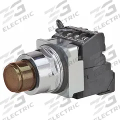 SIEMENS Illuminated Push Button: Illuminated, Extended Profile, Non-Metallic, 30 mm, 1NO/1NC (MPN 52PT6D9AB). Key specifications — Brand: SIEMENS; Action: Momentary; Series: Class 52; Push Button Material Type: Non-Metallic.