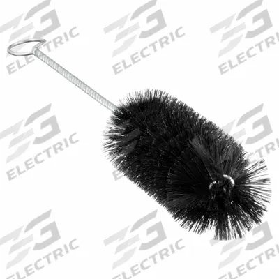 TANIS Radial End Brush: 13 in Overall Lg, Natural Hair, Black, 5 in Brush Head Lg - Lab Brushes