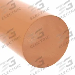 PEI Rod: 1/2 in Dia, 12 in Lg, Opaque, Amber, 17,000 psi Tensile Strength, 0.5 ft-lb/in (MPN 1NRN2). Key specifications — Clarity: Opaque; Impact Strength: 0.5 ft-lb/in.