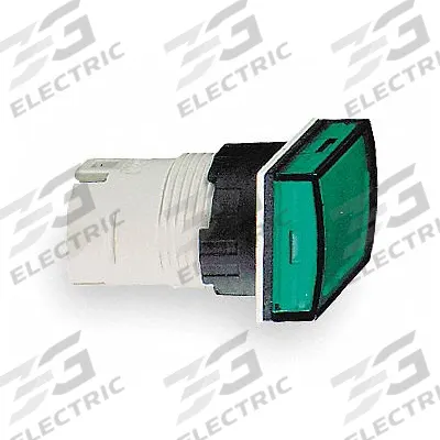 SCHNEIDER Pilot Light Head: 16 mm Panel Mounting Hole Dia, Green, Smooth, LED - Pilot-Light Heads