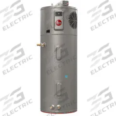 RHEEM Electric Tank Water Heater: 208 to 240V, 65 gal, 5,000 W, Single Phase, 81.1 in Ht (MPN PROPH65 T2 RH400-SO). Key specifications — Phase: Single; Brand: RHEEM; Maximum Recovery Flow Rate: 27 gph @ 90°F.