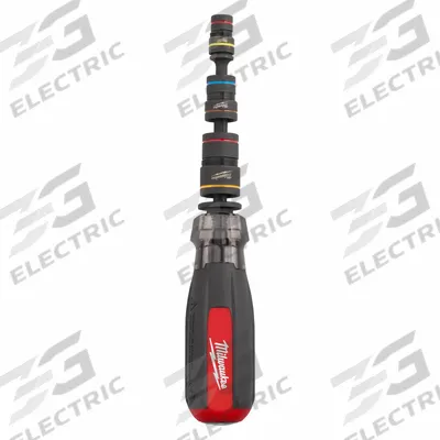 MILWAUKEE Multi-Nut Driver: Impact-Rated, Straight, SHOCKWAVE Impact Duty, SAE - Multi-Bit Nut Drivers