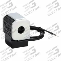 PARKER Cartridge Valve Coil: 2.07 in Overall Lg, 1.33 in Overall Wd, 1.56 in Overall Ht, 12V DC (MPN CCP012L). Key specifications — attr1224951: Double Lead Wire; attr1012059: CCP012L; attr1011635: PARKER; attr1018526: Glass Filled Rynite.