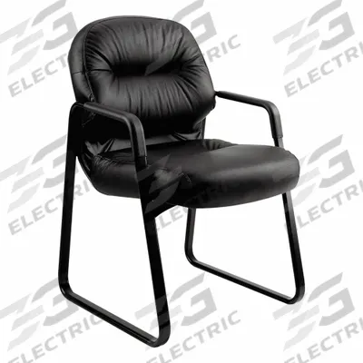 HON Armchair: Black, Black, 2 Casters/Glides, Memory Foam, 23 1/4 in Overall Wd - Guest & Side Chairs
