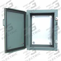HAMMOND Electrical Enclosure: Steel, 16 in x 12 in x 6 in, NEMA 12/13, w/Panel, Solid Cover, Hinged (MPN 1418B6). Key specifications — Brand: HAMMOND; Closure Method: Clamps; Knockouts: Not Included.