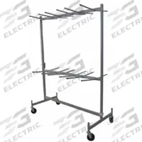 DAYTON Chair Cart: 800 lb, 63 in L x 31 5/8 in W x 84 in H, For 72 Chairs, (4) Swivel, Powder Coated (MPN 30F017). Key specifications — Frame Color: Gray; Brand: DAYTON; Caster/Wheel Configuration: (4) Swivel.