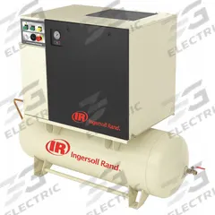 INGERSOLL RAND Rotary Screw Air Compressor w/Air Dryer: Horizontal, 15 hp, 55 cfm, 120 gal Tank (MPN UP6-15CTAS-150/120-200-3). Key specifications — attr48606: Three; attr48593: 200V AC; attr48578: INGERSOLL RAND; attr110305: Included.