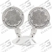 Wet Location Remote Head: LED, Plastic, Wall, 1 W Lamp Watt, 2 Lamps, 3 V, Adj, White (MPN CORD). Key specifications — Compatible Mfr. Model Number: CU2RC; Mounting Location: Wall; Voltage: 3 V; Adjustable: Yes; Housing Color: White; Brand: COMPASS.