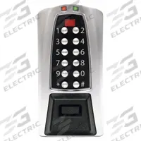 KABA E-PLEX Electronic Keyless Lock: Keypad and Proximity Card, ADA Compliant, Chrome (MPN E5770-626-41). Key specifications — Product Type: Electronic Keyless Lock; Manufacturer Part Number: E5770-626-41; Access Method: Keypad and Proximity Card; Key Override Options: None.