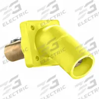 Single Pole Receptacle: Yellow, Angled Taper Nose Mating, Double Set Screw Termination, 400 A (MPN 16R27-UY). Key specifications — Series: 16; Receptacle Gender: Male; Brand: LEVITON.