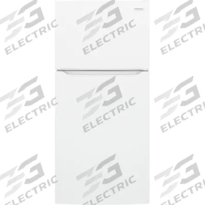 FRIGIDAIRE Refrigerator,66.375 in,Glass,White,60 Hz: White, 20 cu ft Total Capacity - Top-Freezer Refrigerators