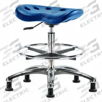 Stool: Polyurethane, Ht Range 20 in to 27 1/2 in, 17 in Seat Wd, 14 in Seat Dp, 5 Glides, 0 Casters (MPN PTMBSL-CR-CF-RG-BLU). Key specifications — Brand: APPROVED VENDOR; Foot Support: Yes; Base Material: Aluminum; ESD-Safe: Not ESD Safe; Number of Casters: 0.