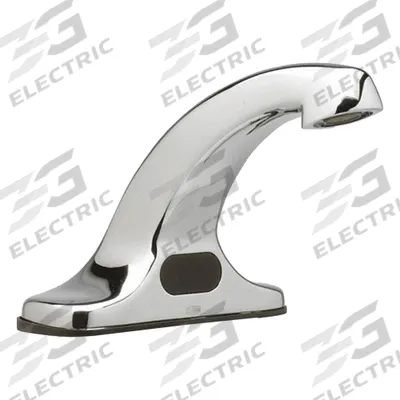 ZURN Bathroom Sensor Faucet: AquaSense, Brass, Chrome Finish, Centerset, Battery - Centerset Sensor Bathroom Faucets