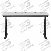 VERSADESK Electric Sit-Stand Desk: White, Wood, 60 in Overall Wd, 24 in Overall Dp, Laminate/Steel (MPN VT1076024-01-05). Key specifications — attr989930: Black; attr989931: Steel; attr989903: VERSADESK; attr989914: White; attr989916: Wood.