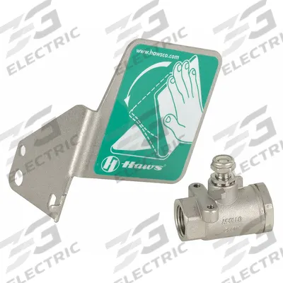 HAWS Ball Valve: SP232, Compatible with Haws, Stainless Steel, Silver, 1/2 in Inlet Pipe Size - Eyewash Activation Handles & On/Off Valves