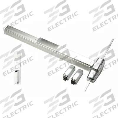 VON DUPRIN Surface Vertical Rod: 3 ft Max Door Wd - Surface Vertical Rod Push Bars
