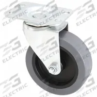APPROVED VENDOR Plate Caster: Swivel, Side Brake, Rubber, 3 in Wheel Dia, 13/16 in Wheel Wd, Hole (MPN P5S-RP030G-P-SB-001). Key specifications — Wheel Bearing Type: Plain; Wheel/Tread Color: Gray; Brand: APPROVED VENDOR; Caster Type: Swivel with Brake.