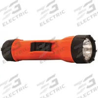 KOEHLER BRIGHTSTAR Safety-Rated Flashlight: 80 lm, 200 hr Run Time at Max Brightness, 100 m Max Beam (MPN 15460). Key specifications — Brand: KOEHLER BRIGHTSTAR; Battery Requirements - Broad: Requires 2 D.