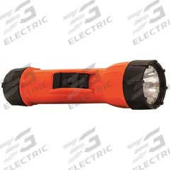 KOEHLER BRIGHTSTAR Safety-Rated Flashlight: 80 lm, 200 hr Run Time at Max Brightness, 100 m Max Beam (MPN 15460). Key specifications — Brand: KOEHLER BRIGHTSTAR; Battery Requirements - Broad: Requires 2 D.