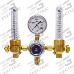 UNIWELD Dual Flowmeter Regulator Arg/Hel: CGA 580 Inlet, 5/8"-18 F RH Outlet (MPN DEF14). Key specifications — Compatible Gas Type: Argon; Manufacturer Part Number: DEF14; Brand: UNIWELD; Inlet Connection: CGA 580; Outlet Connection: 5/8"-18 F RH.