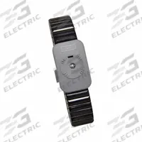SCS Dual-Wire Metal Wristband: Metal, Black/Silver, 7.75 in Strap Lg - Max, 2 Strap Conductors, 2386. Key specifications — Strap Color: Black/Silver; Brand: SCS.