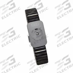 SCS Dual-Wire Metal Wristband: Metal, Black/Silver, 7.75 in Strap Lg - Max, 2 Strap Conductors, 2386. Key specifications — Strap Color: Black/Silver; Brand: SCS.